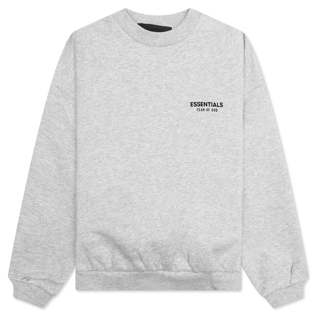 Kids Fleece Crewneck Light Heather Gray