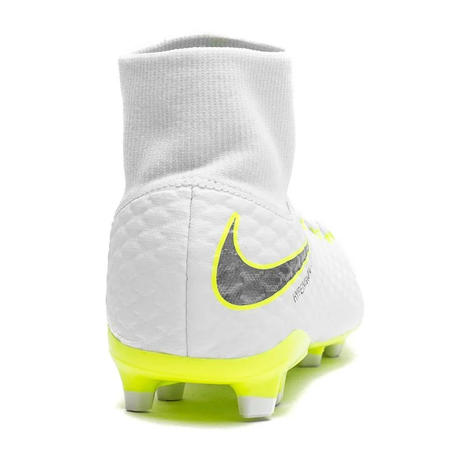 Kids Nike Jr Hypervenom Phantom 3 Academy Dynamic Fit FG Firm Ground Football Boot White Grey Volt
