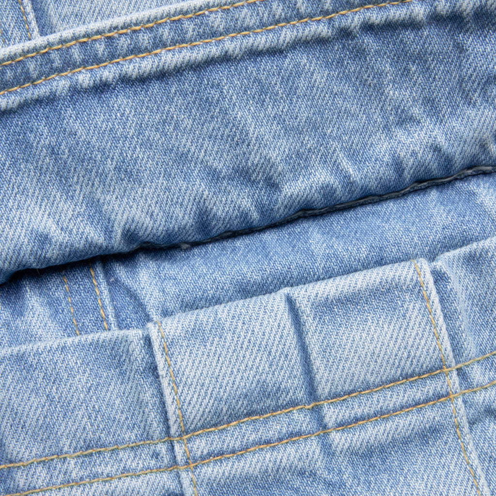 Denim Logo Cargo Shorts Light Wash
