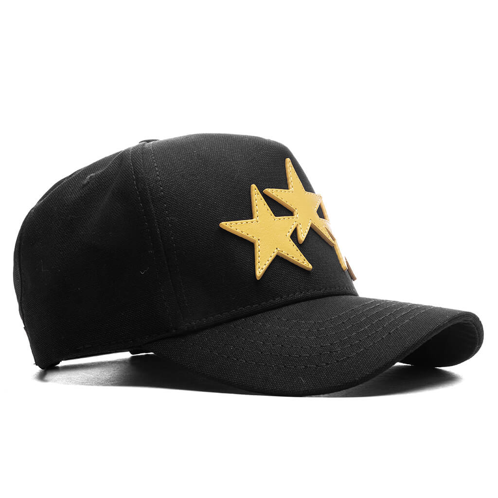 3 Star Canvas Hat Black Champagne