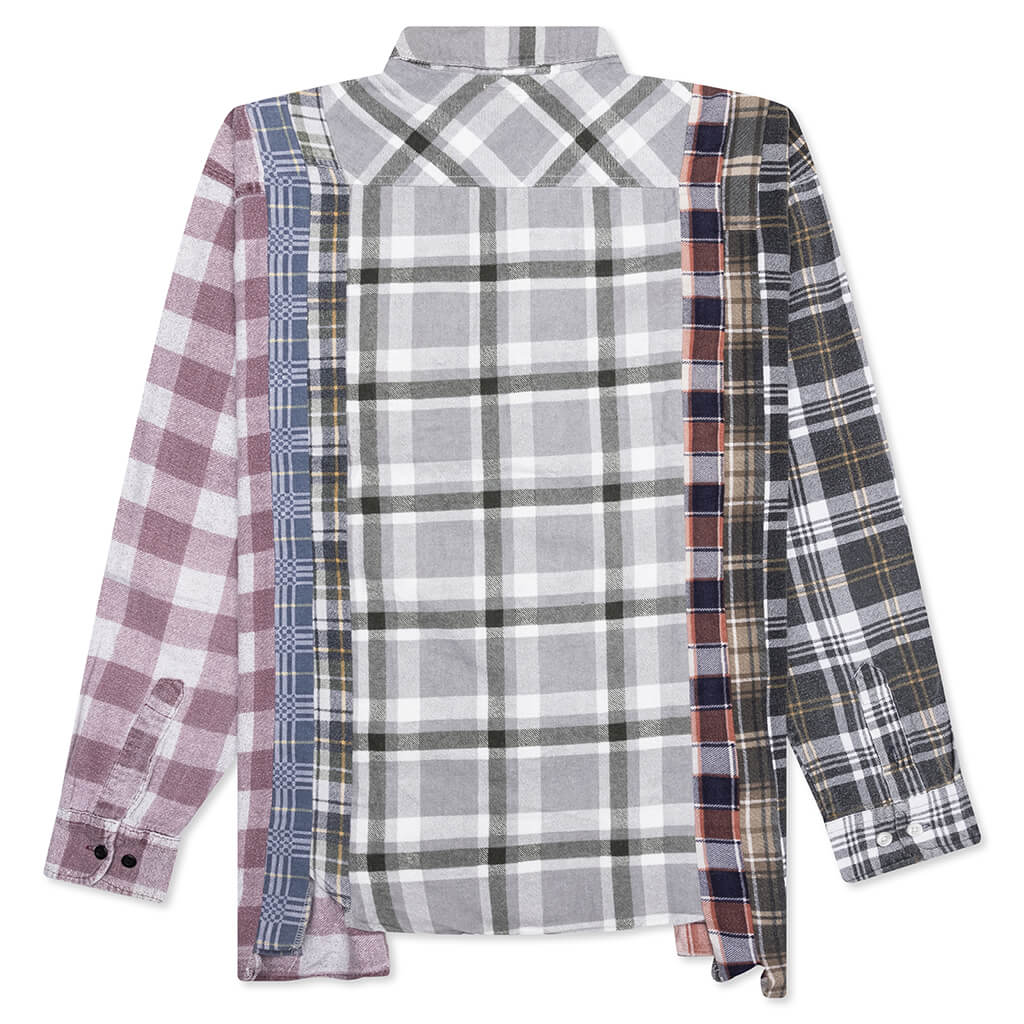 7 Cuts Wide Flannel Shirt Assorted
