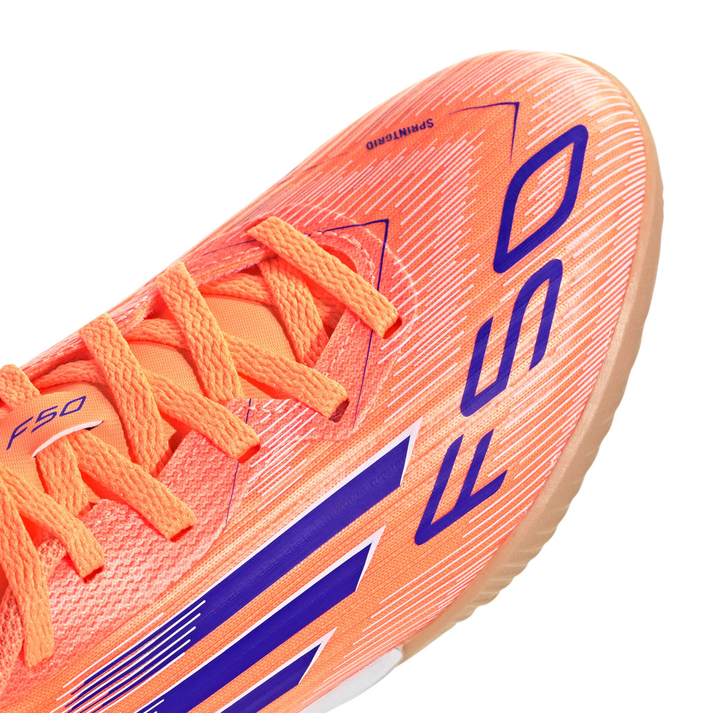adidas F50 League IN Youth Soccer Shoes Orange Blue White