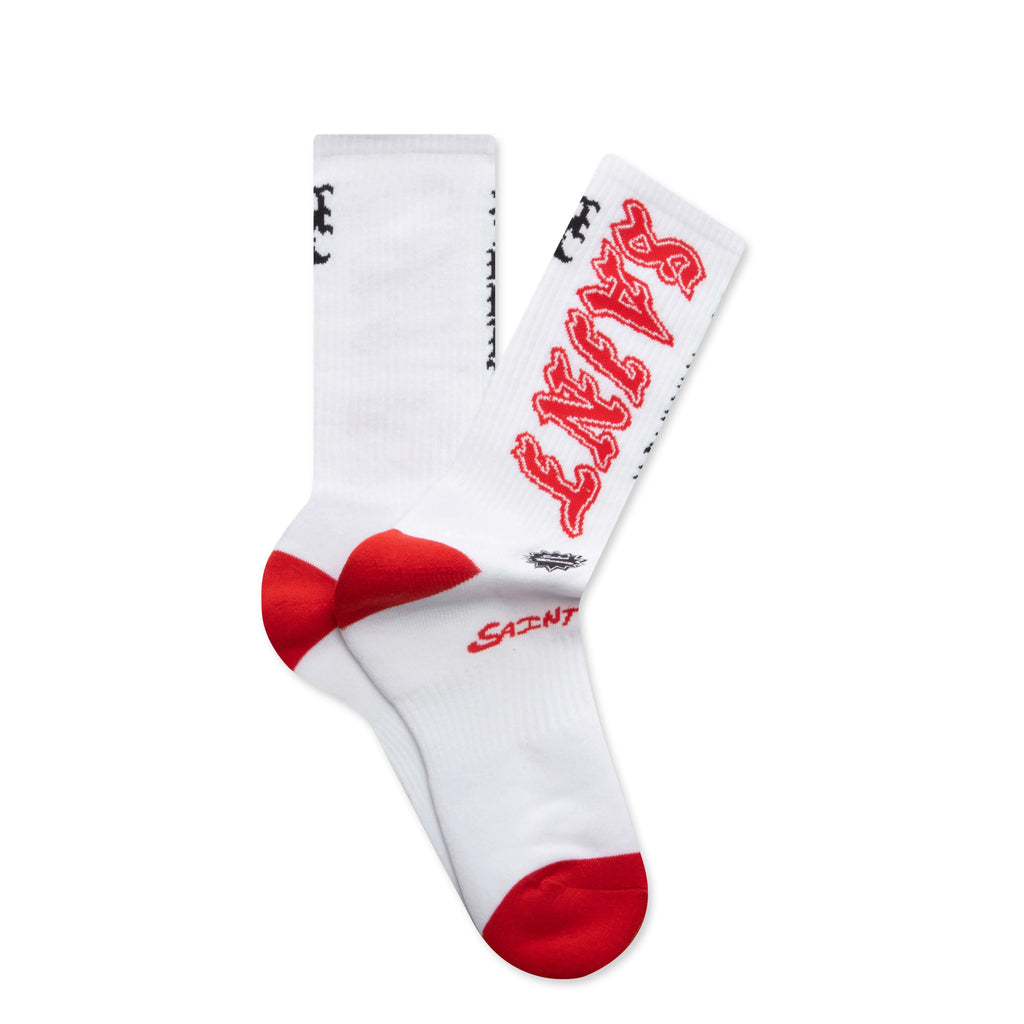 Saint Socks White Red