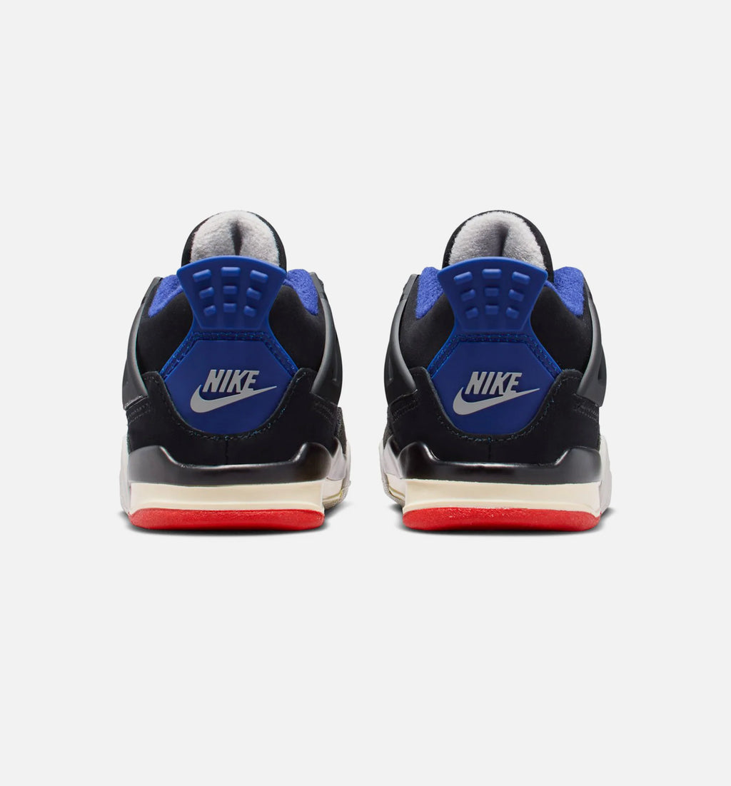 Air Jordan 4 Retro Rare Air Infant Toddler Lifestyle Shoe Black Fire Red Deep Royal Blue