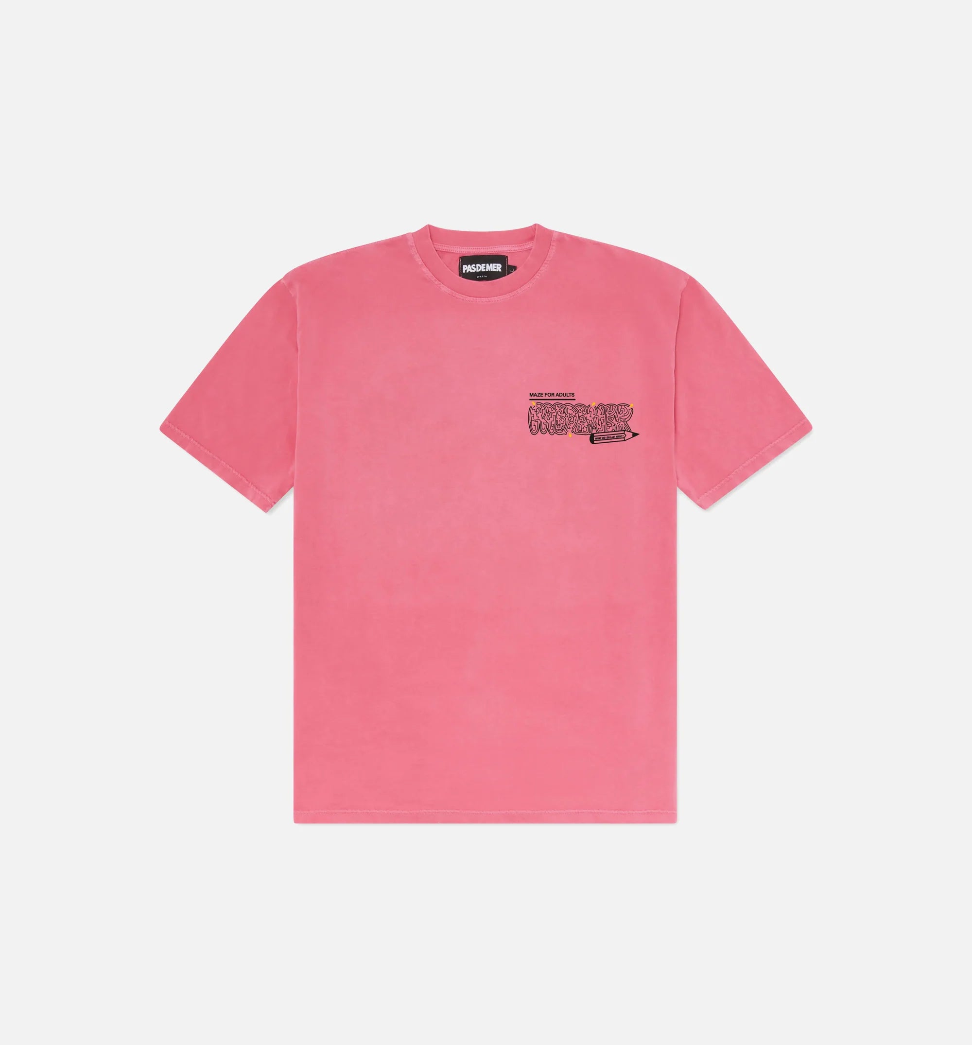 Hard Times Maze Mens Short Sleeve Shirt Pink