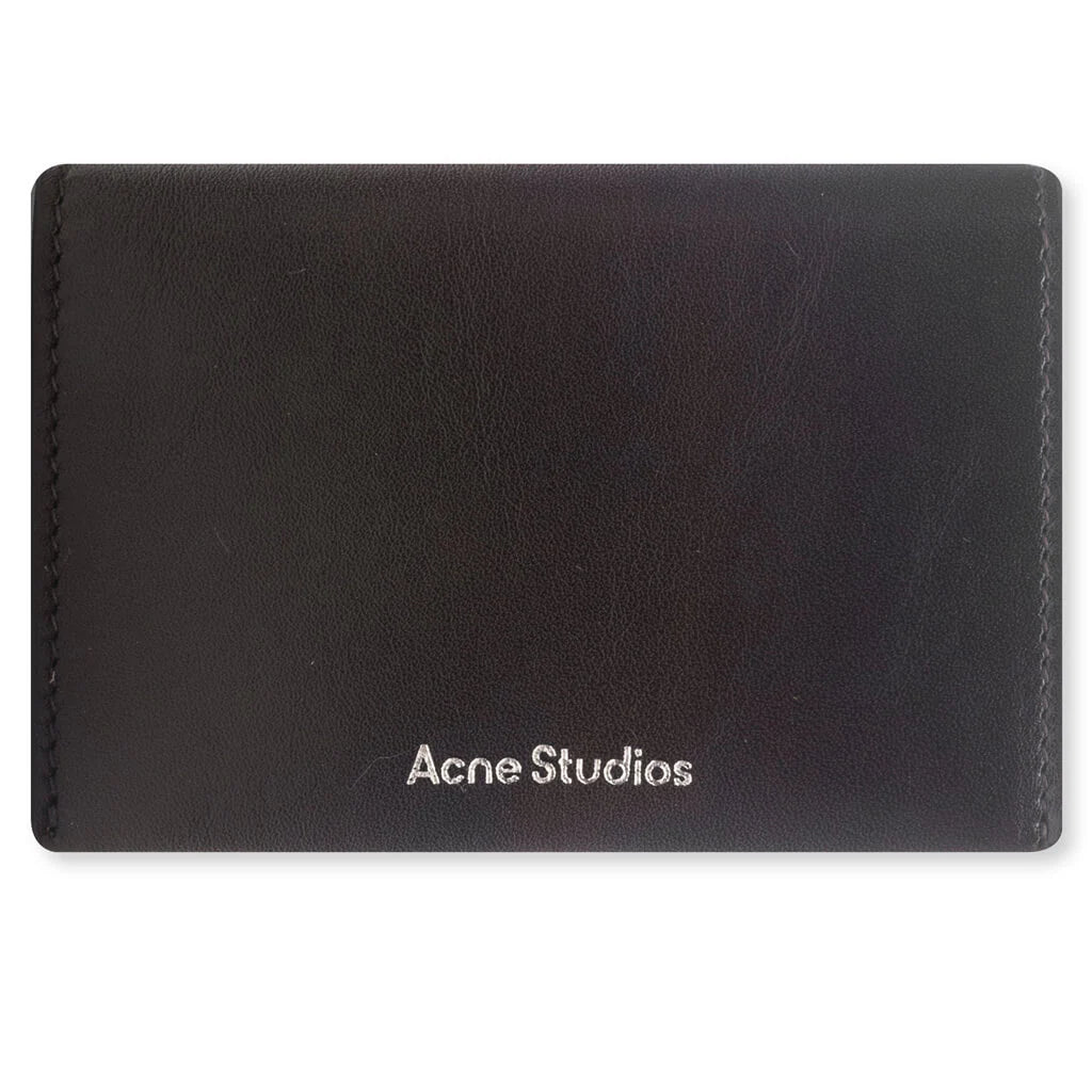 Folded Leather Wallet Dark Brown