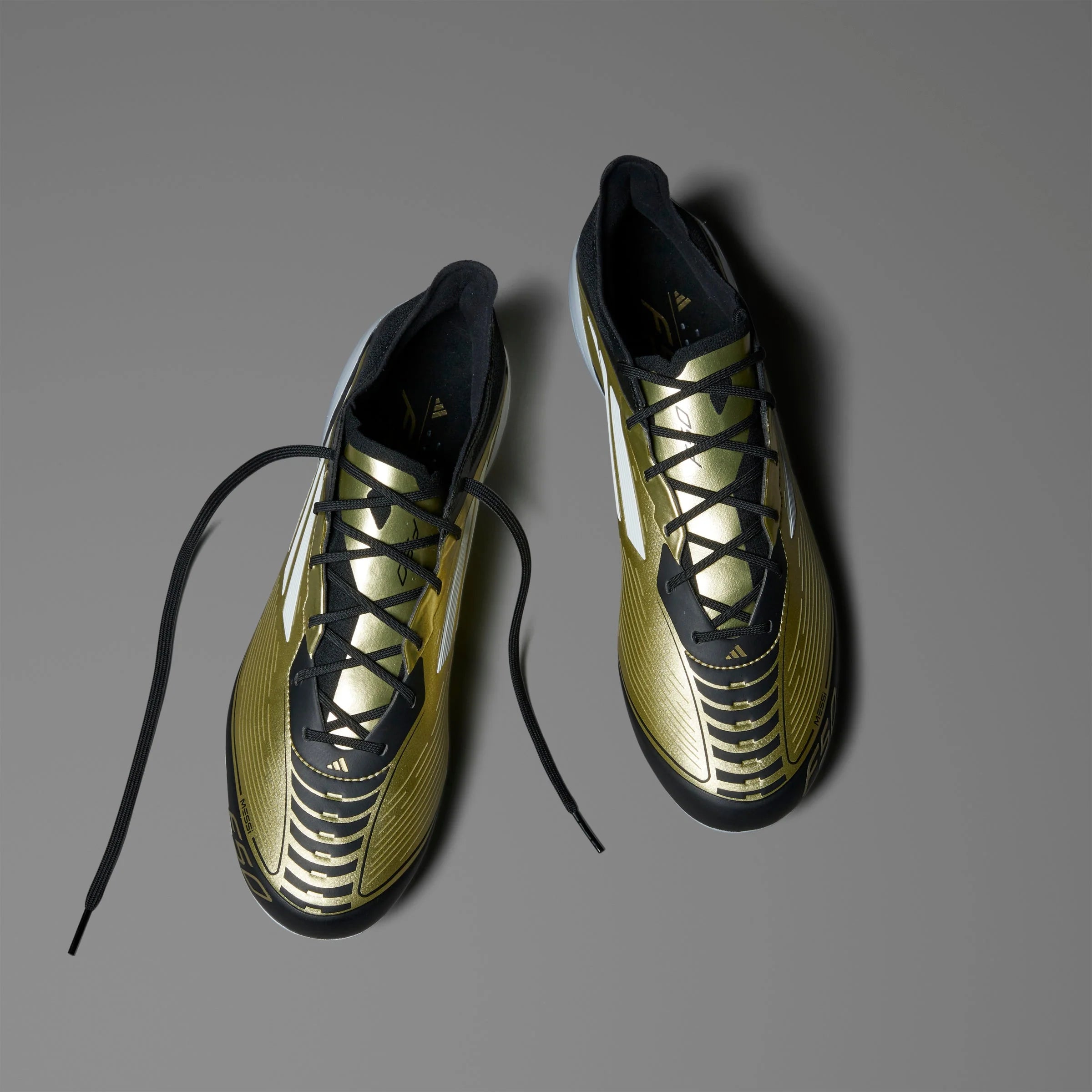 adidas F50 Elite FG Messi Firm Ground Soccer Cleats Gold White Black