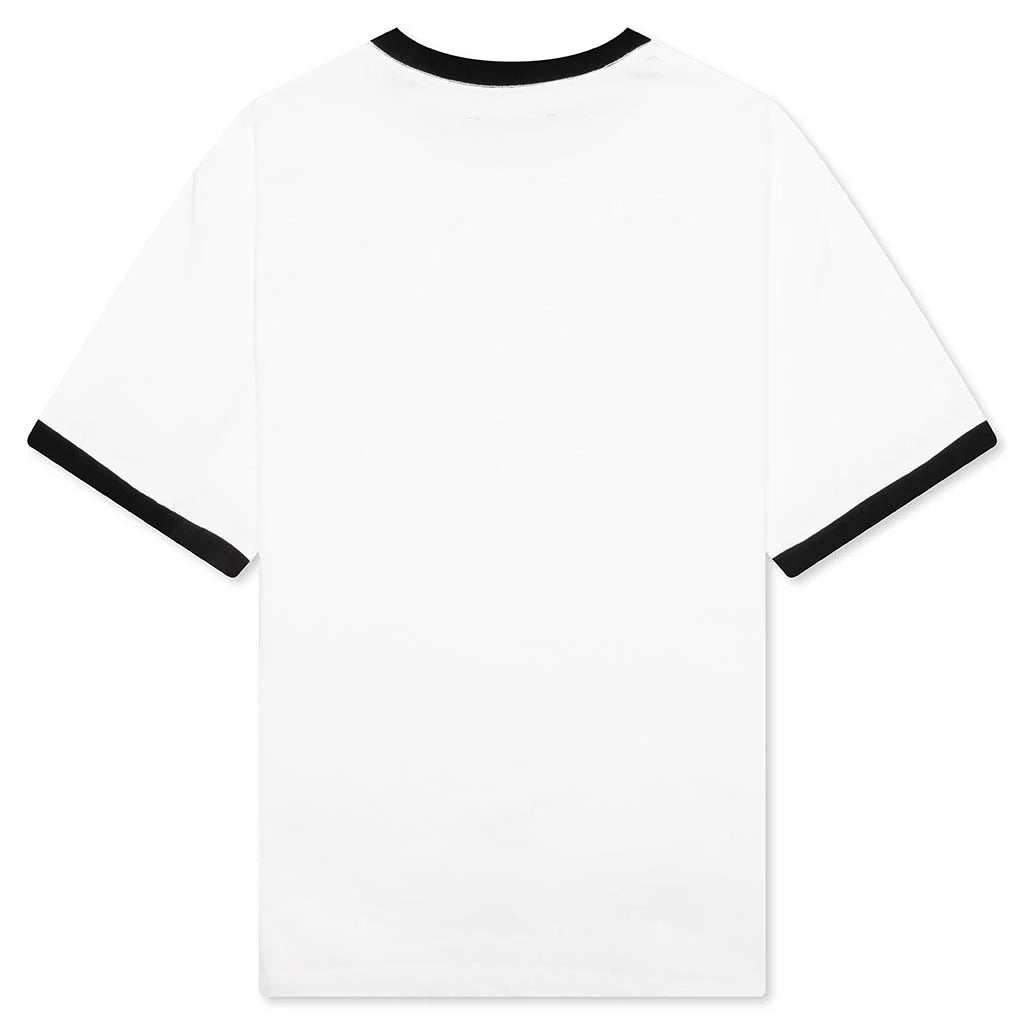 Cat Heavyweight Ringer T Shirt White