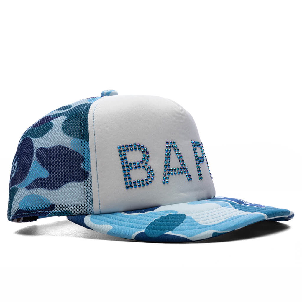 ABC Camo Crystal Stone Mesh Cap Blue