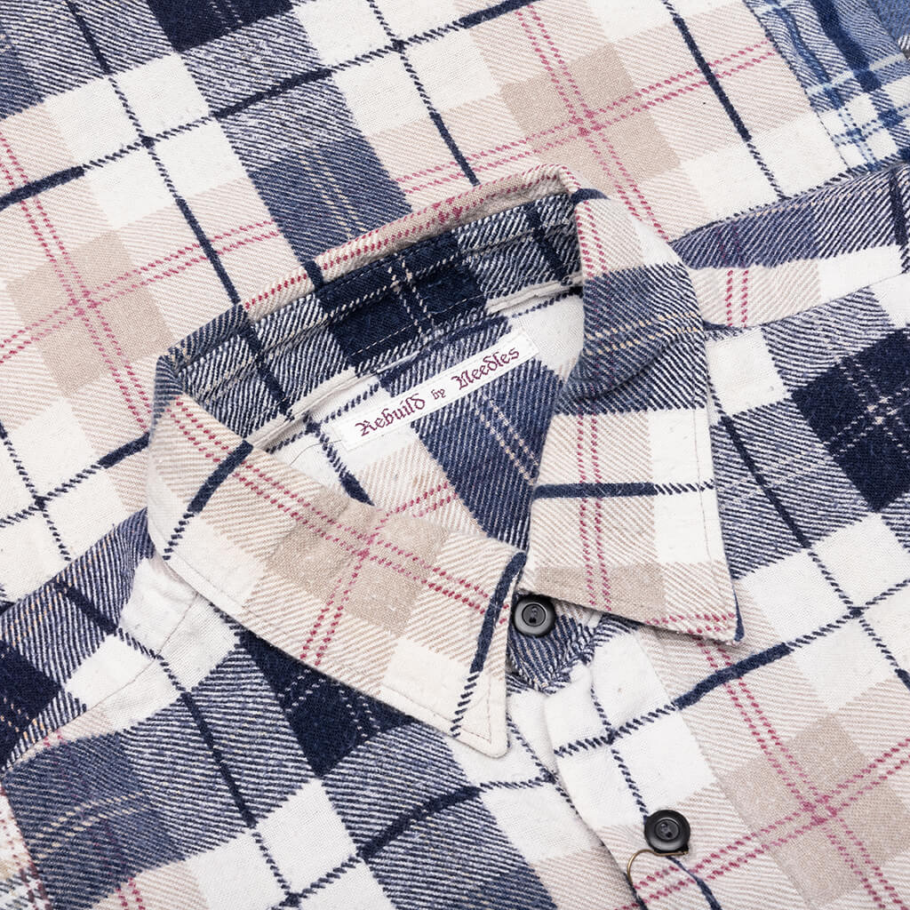 7 Cuts Wide Flannel Shirt Assorted