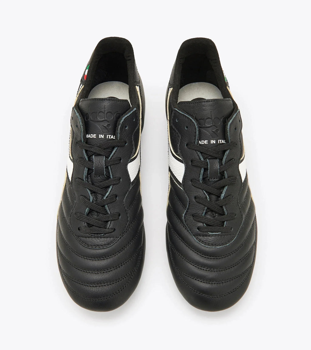 Diadora Brasil Made in Italy OG LTMDPU FG Firm Ground Soccer Cleats Black White