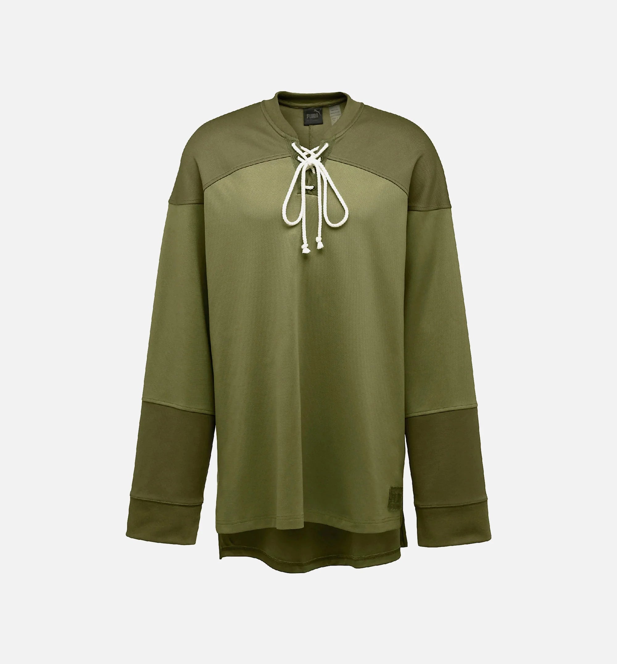 Puma Rihanna Fenty Hockey Tee with Front Lacing Mens Olive Branch