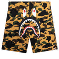 1st Camo Shark Regular Fit Sweat Shorts Yellow