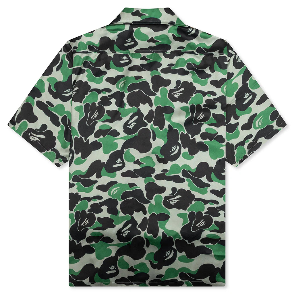 ABC Camo Open Collar S S Shirt Green