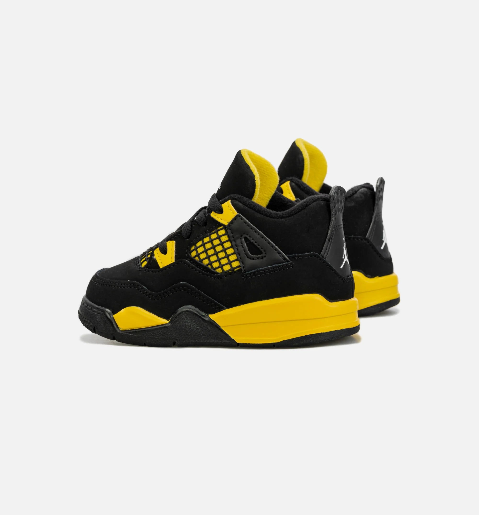 Air Jordan 4 Retro Thunder Infant Toddler Lifestyle Shoe Black Yellow