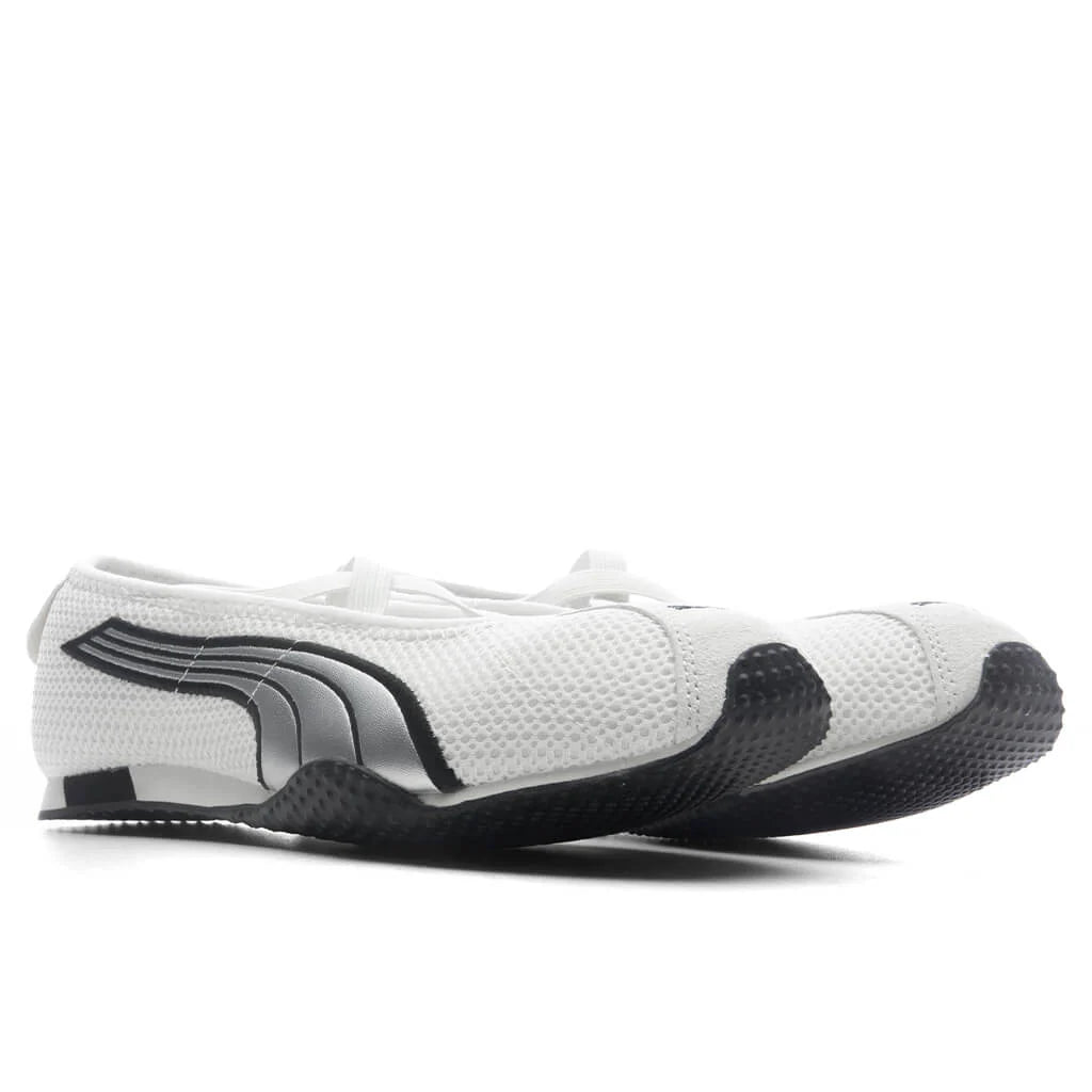 Womens H Street Ballet Warm White Silver