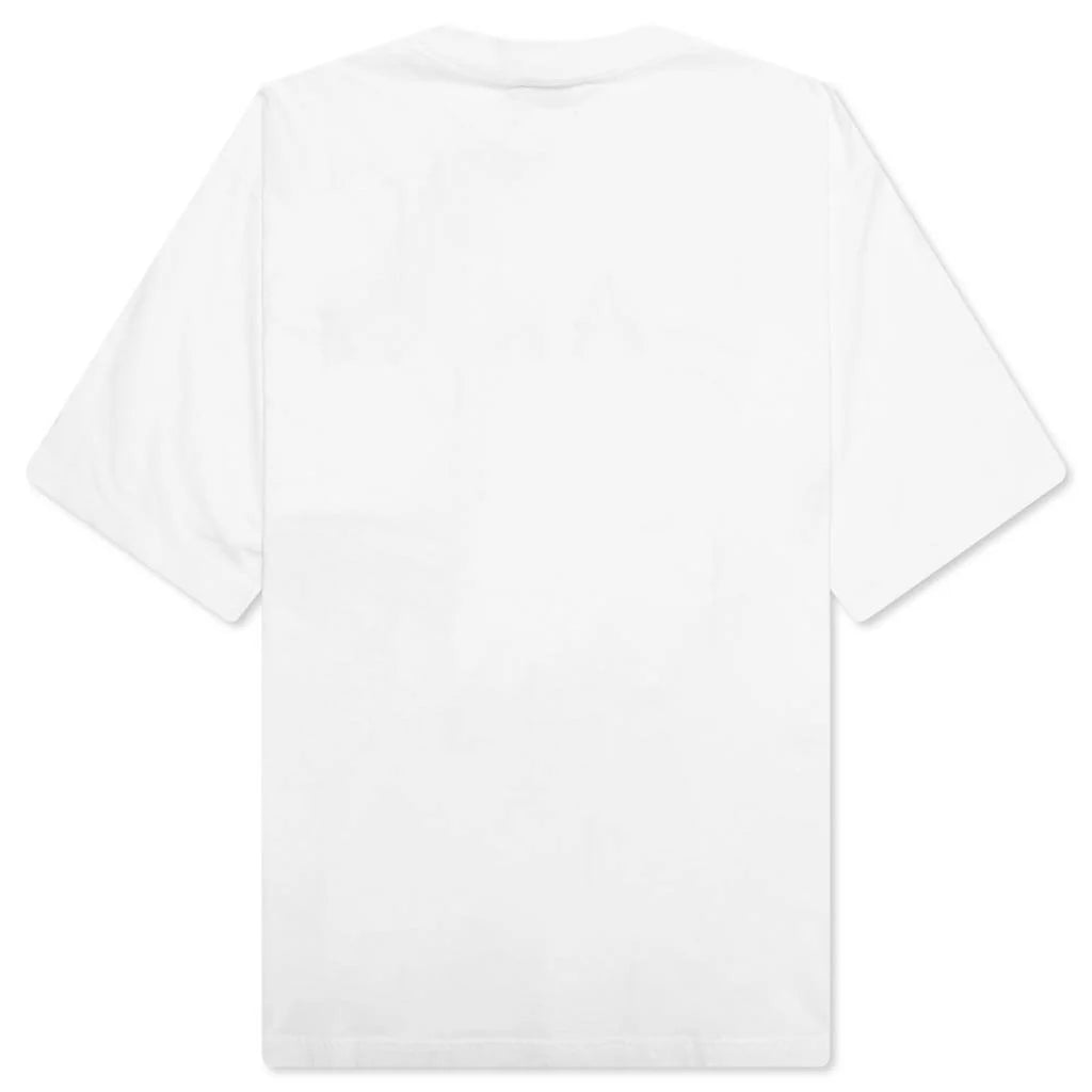 White Cotton T Shirt With Bouquet Prints Lily White 3