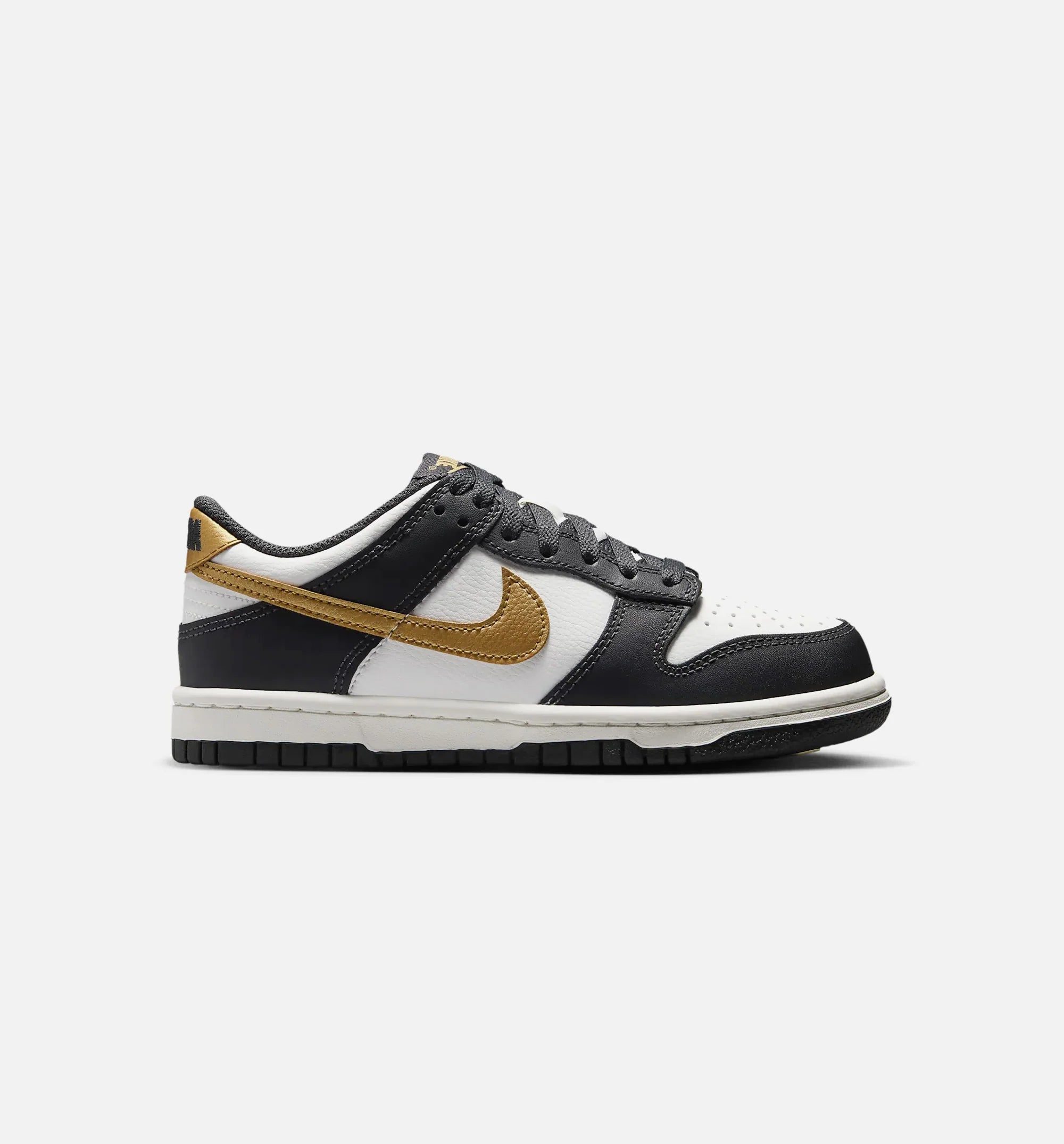 Dunk Low Grade School Lifestyle Shoe Summit White Anthracite Metallic Gold