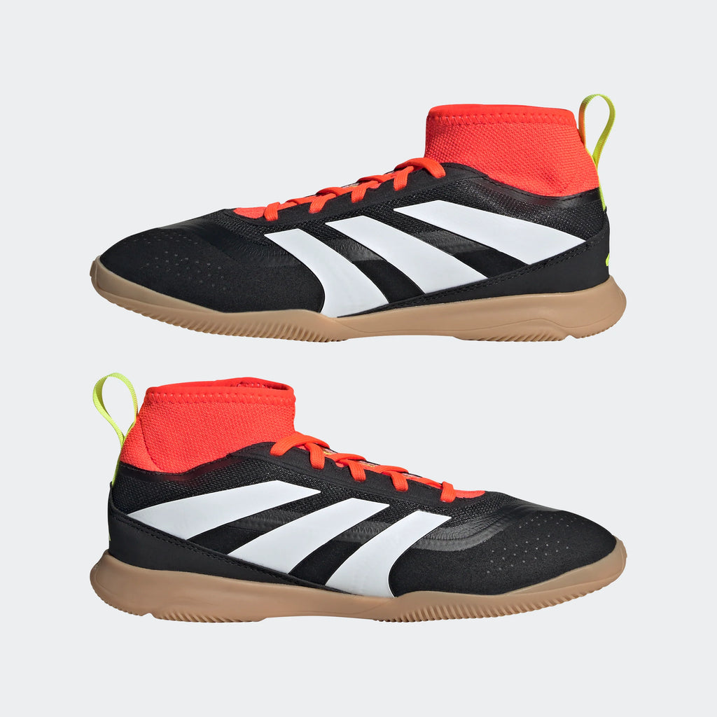adidas Predator League IN Junior Indoor Soccer Shoes Core Black White Solar Red