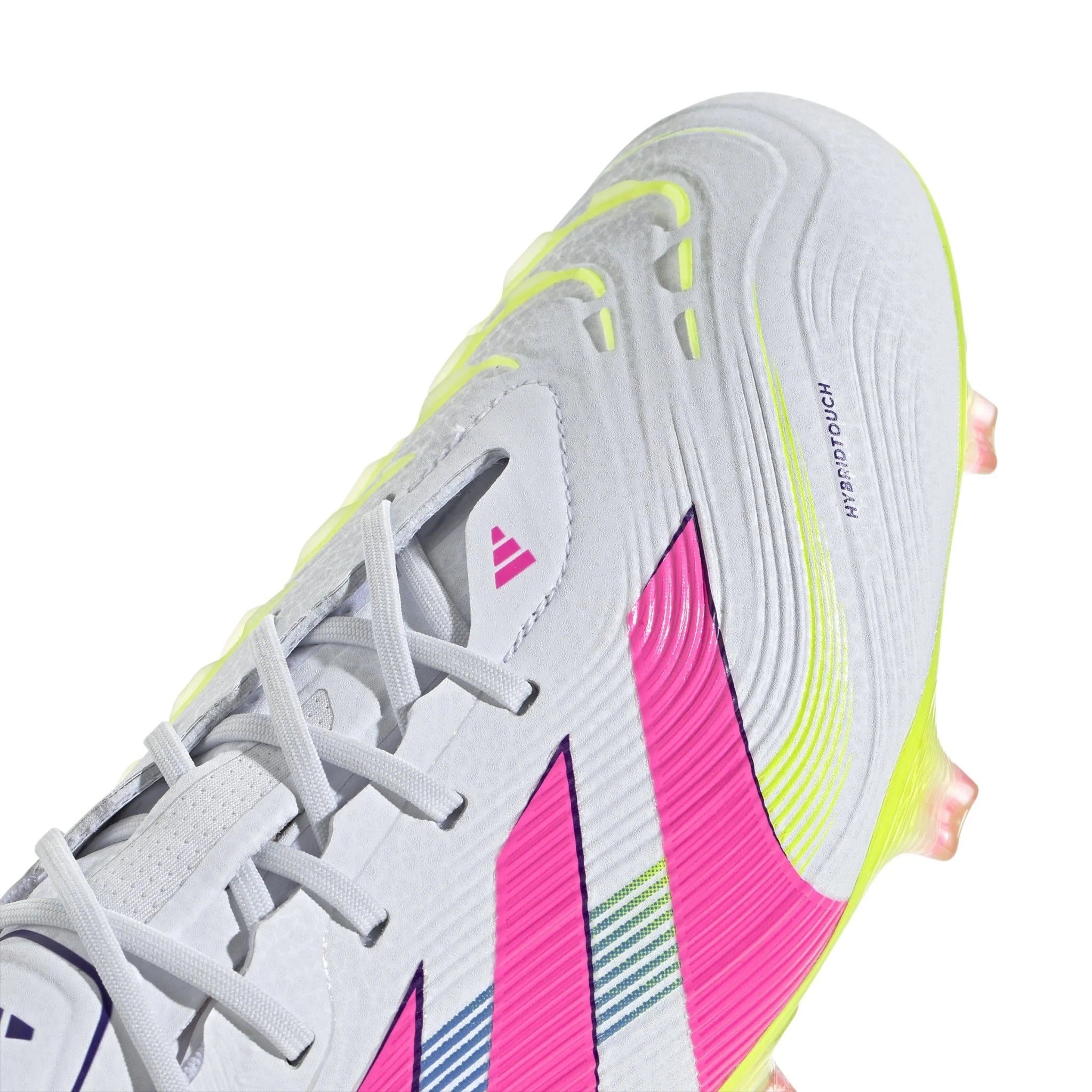adidas Predator Elite FG Mens Firm Ground Soccer Cleats White Lucid Pink Lucid Lemon