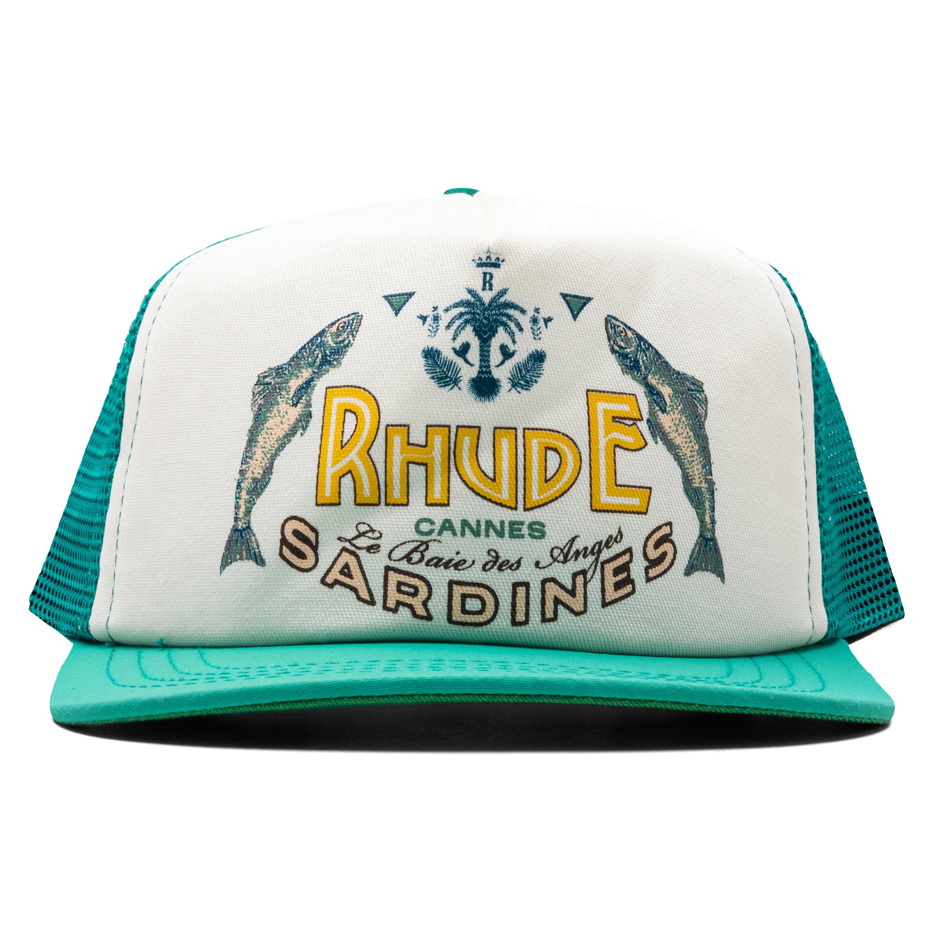 Sardines Trucker Hat Cream Teal