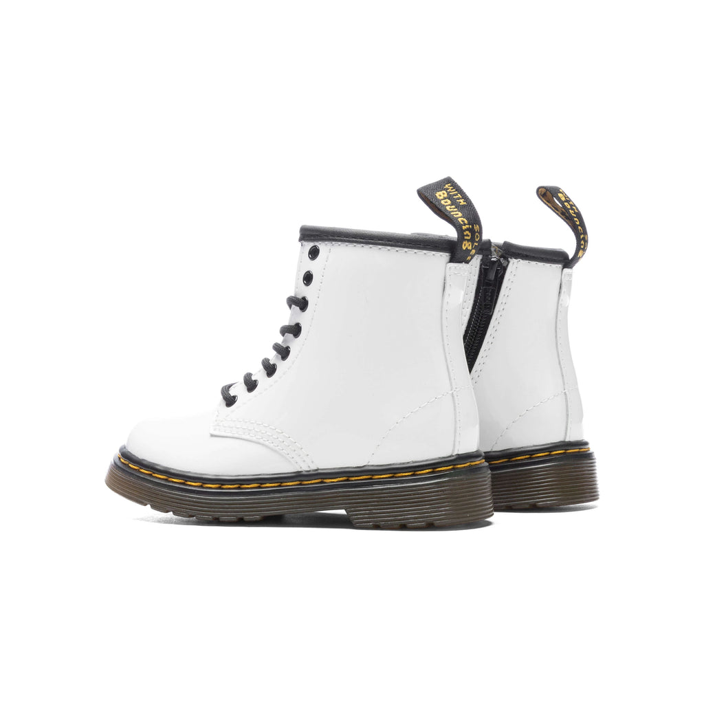 Toddler 1460 Patent Leather Boots White Patent Lamper
