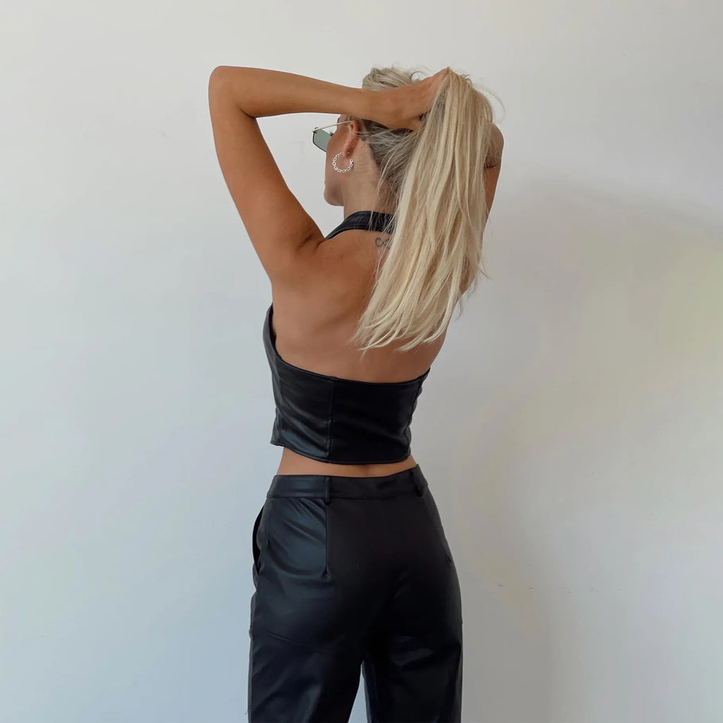 Cropped Couro Rosie