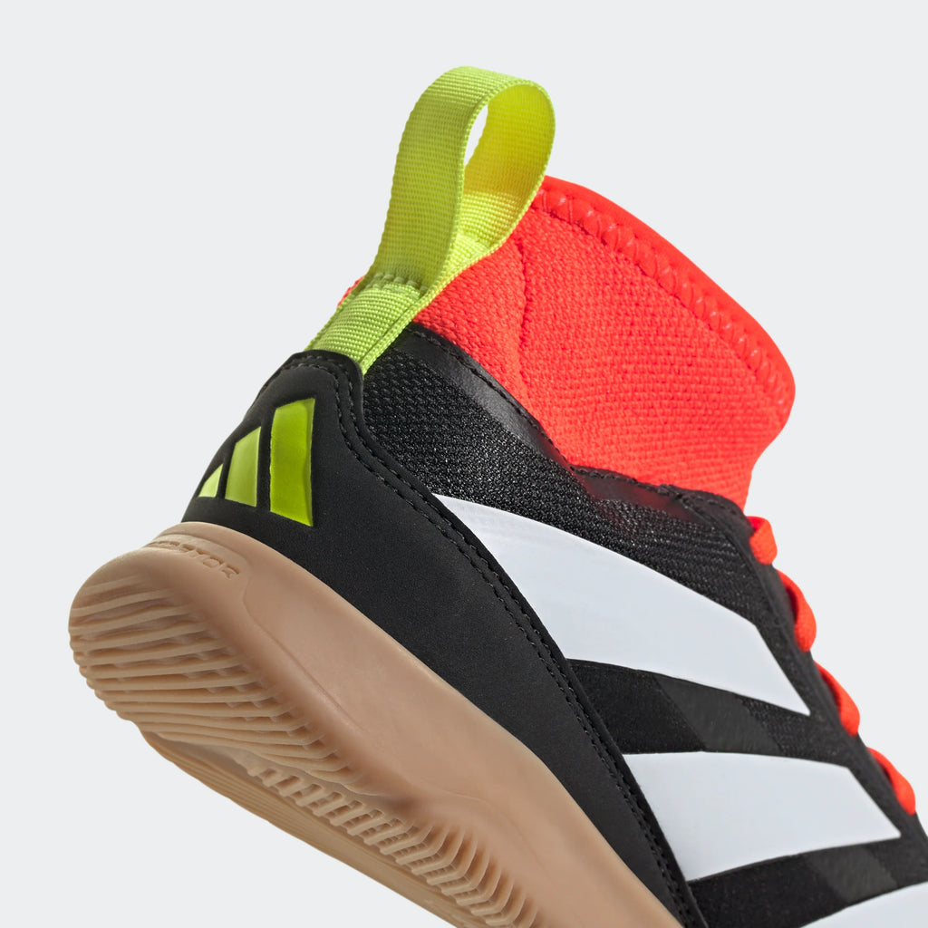 adidas Predator League IN Junior Indoor Soccer Shoes Core Black White Solar Red