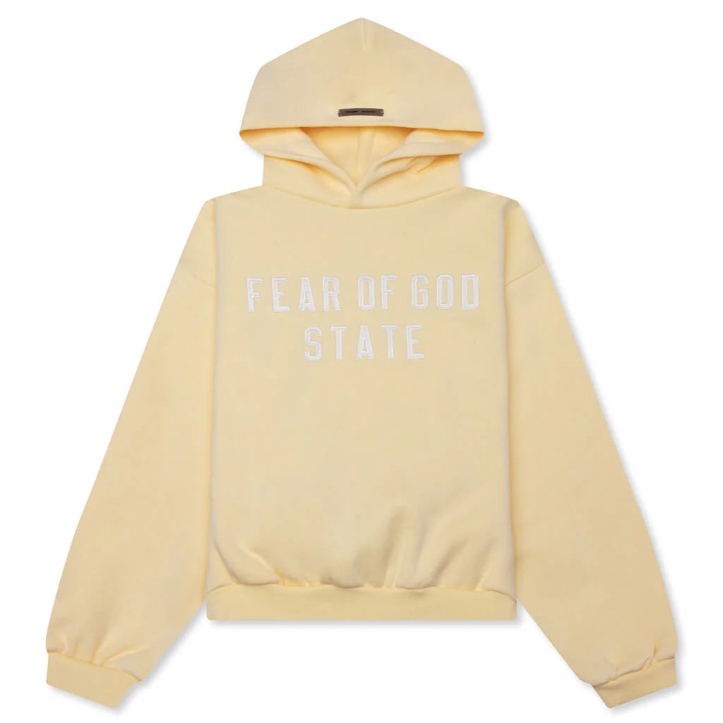 Kids 90s Fit Fleece Hoodie Garden Yellow