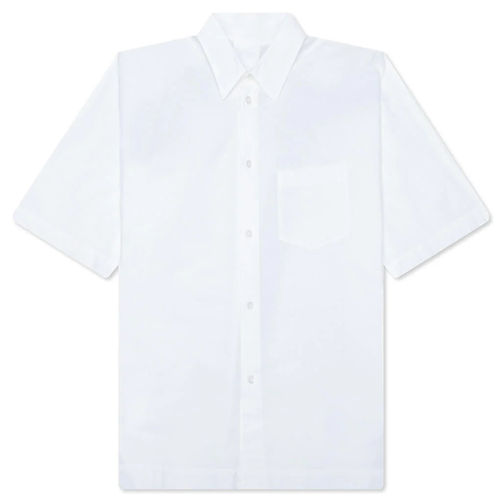 Streamline S S Button Up Shirt White