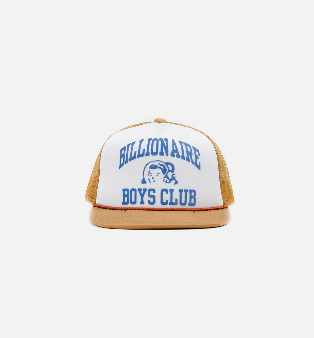 Space Helmet Trucker Mens Hat Beige Blue