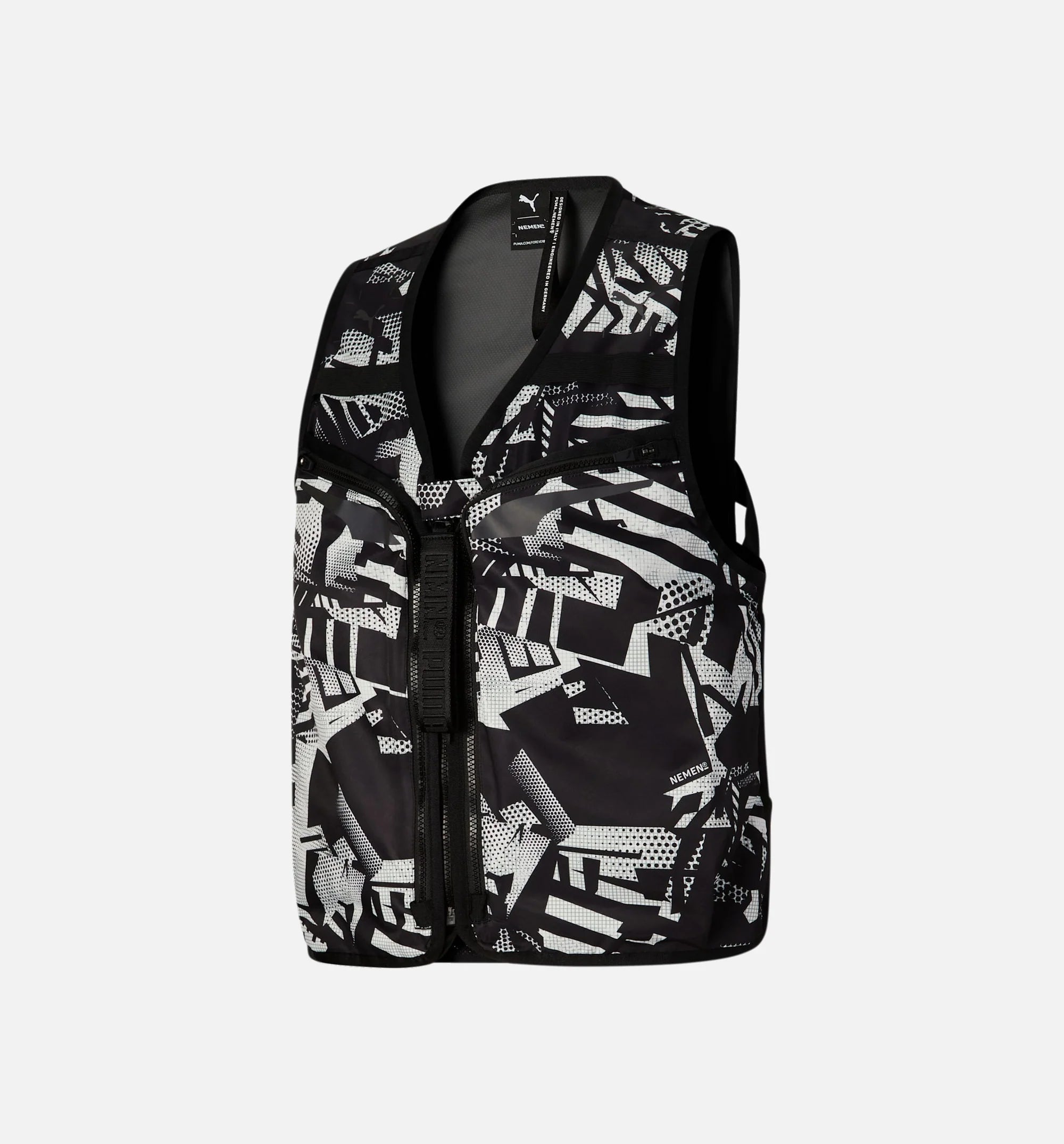Nemen Utility Mens Vest Black White
