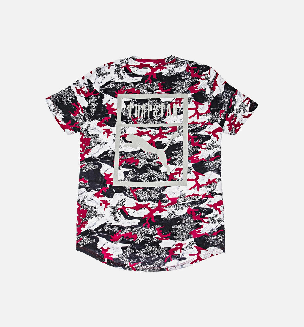 Puma X Trapstar Logo Tee Mens Barbados Cherry Camo