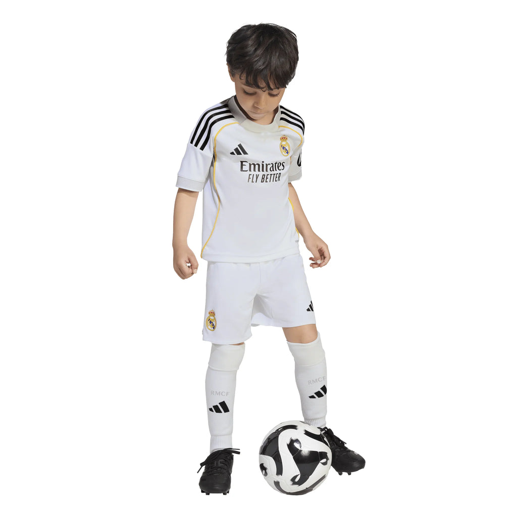 adidas Real Madrid Home Mini Kit Kids 25 26 White