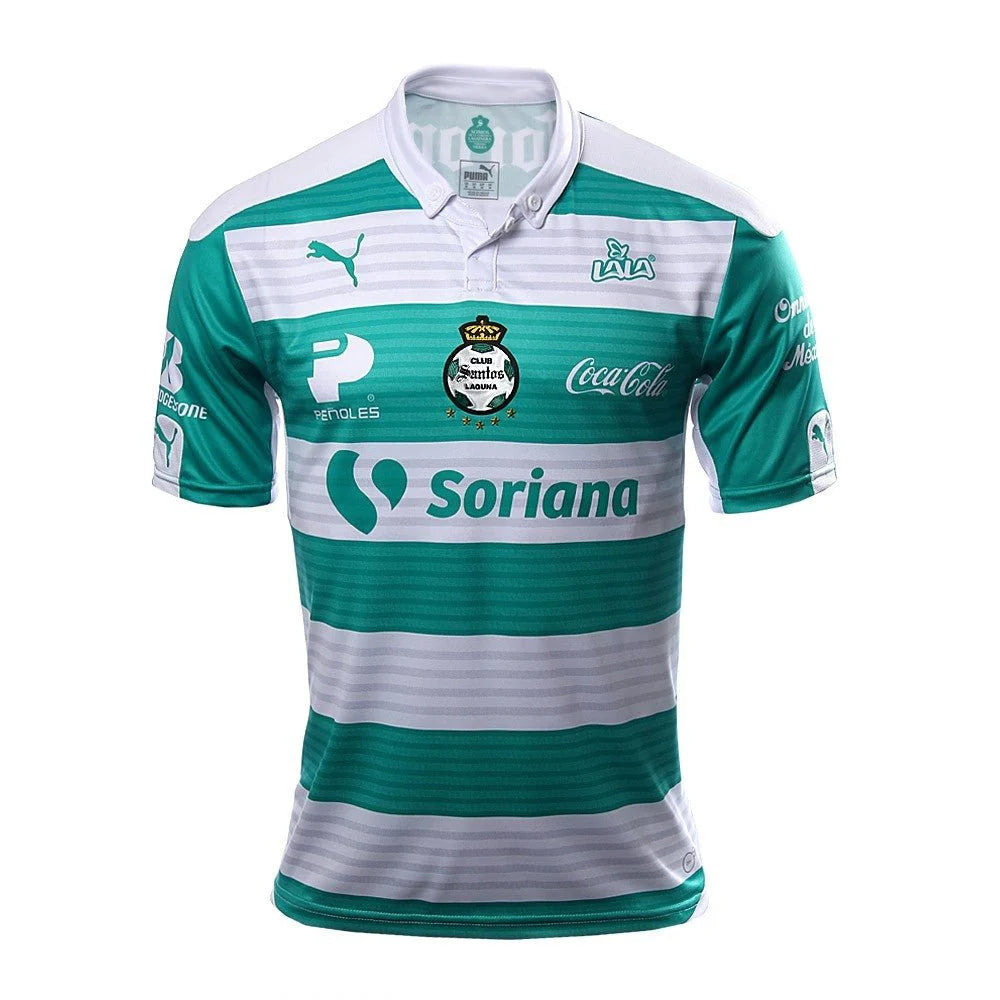 PUMA Santos Home Jersey 15 16 White Green