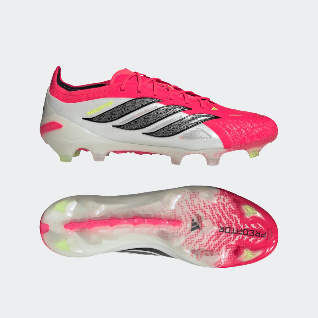 adidas Predator Elite FG Firm Ground Mens Soccer Cleats Lucid Red Black White