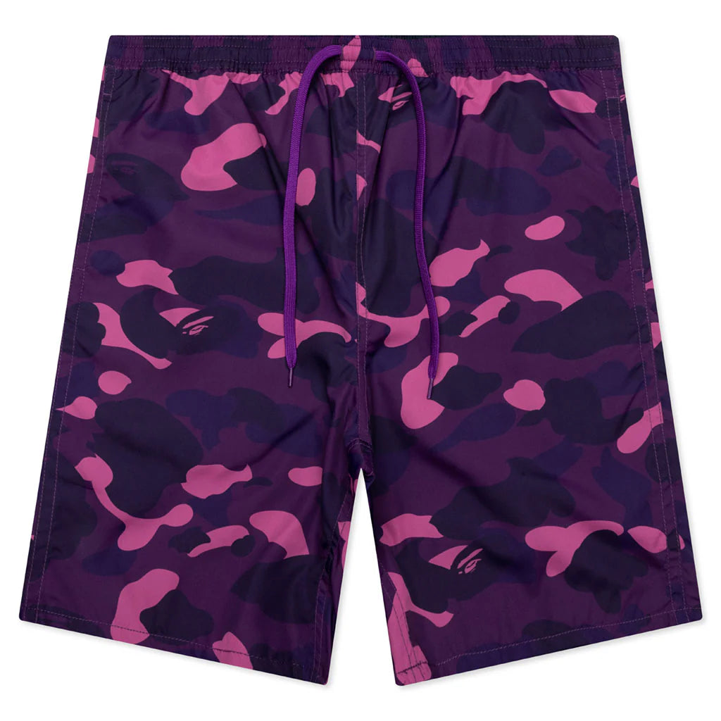 Color Camo Shark Reversible Shorts Purple