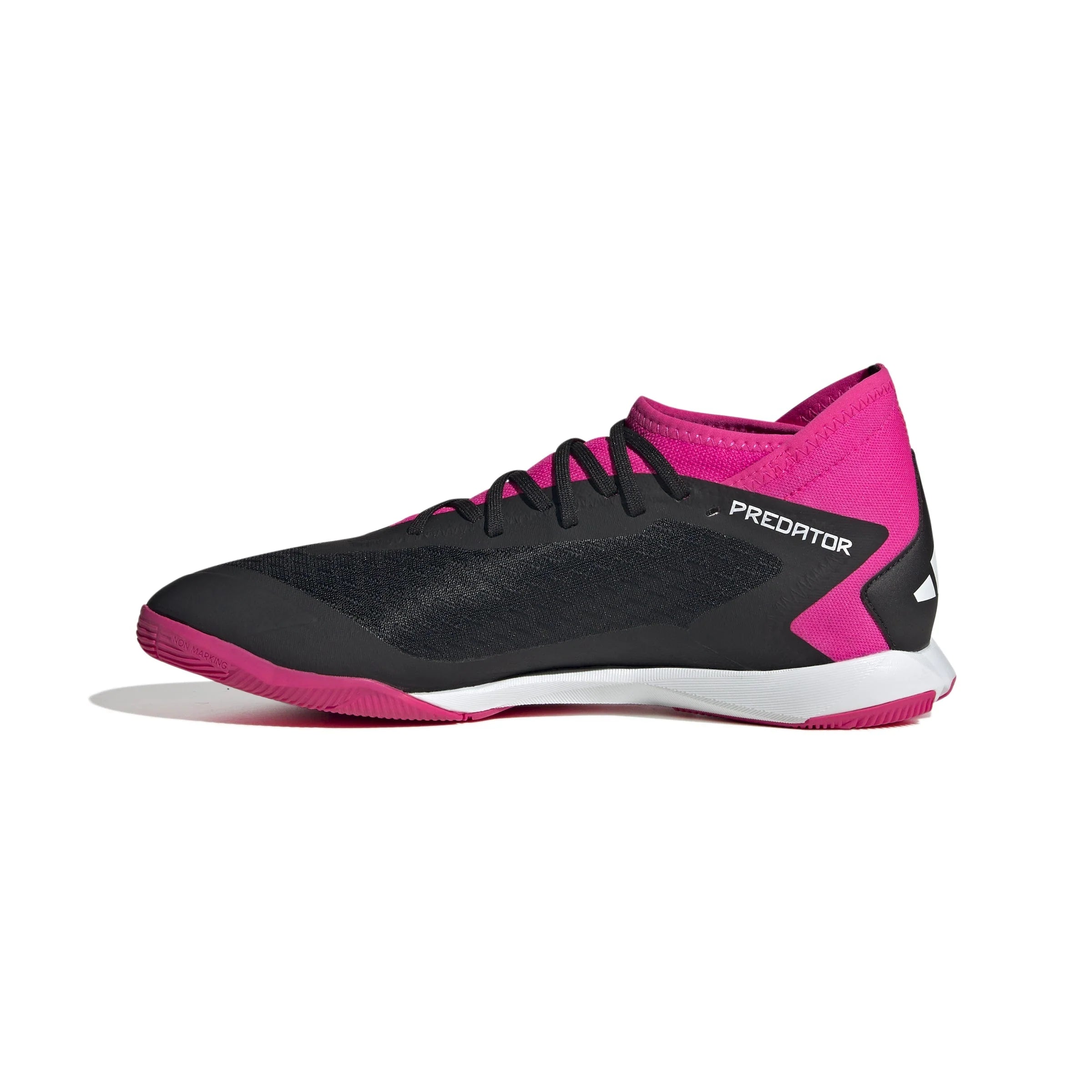 adidas Predator Accuracy3 IN Indoor Soccer Shoes Black White Shock Pink