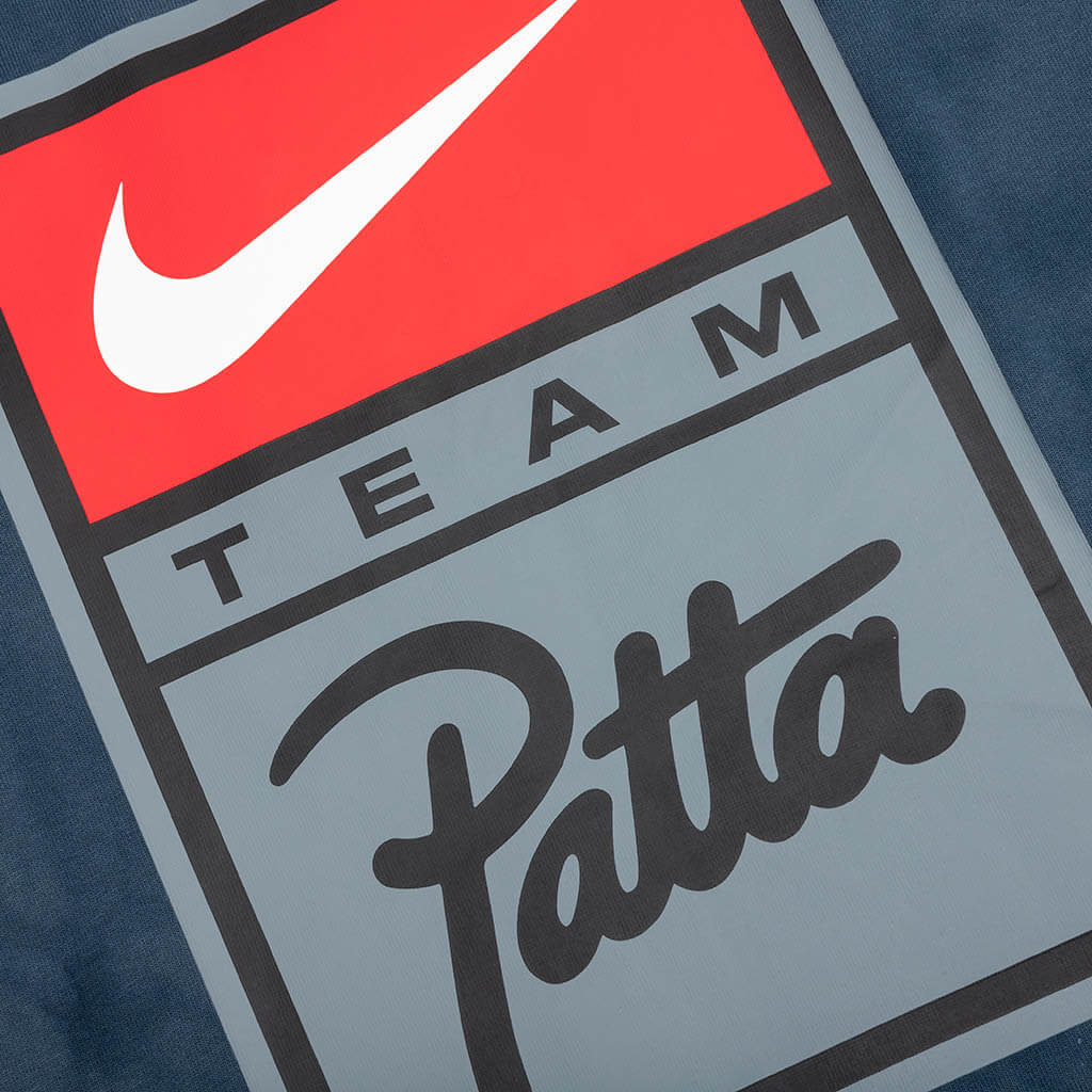 Nike x Patta T Shirt Squadron Blue Deep Ocean Dark Obsidian