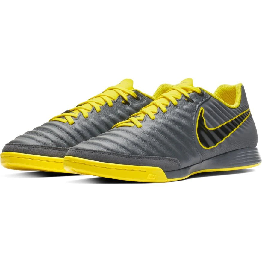 Nike LegendX 7 Academy IC Indoor Soccer Shoes Dark Grey Black Yellow