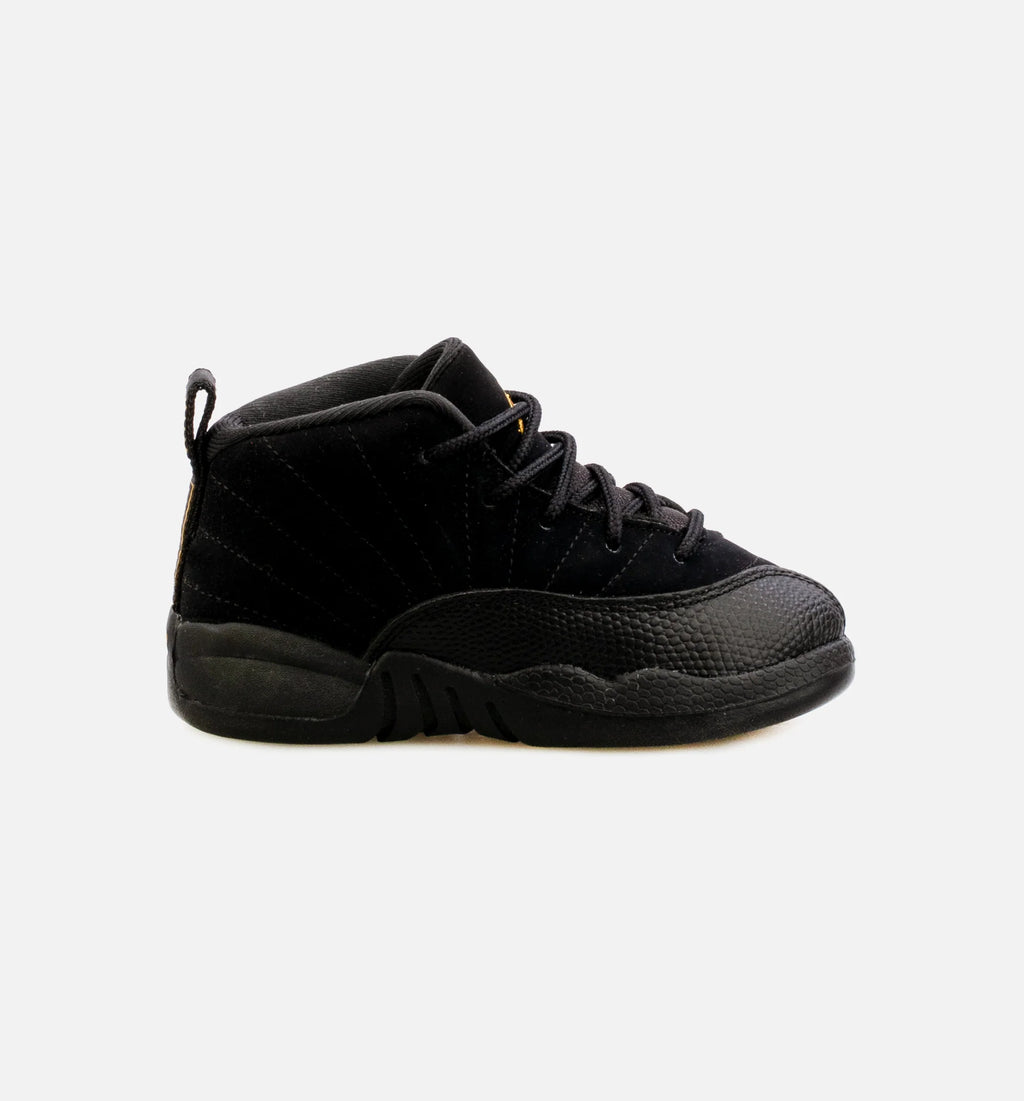 Air Jordan 12 Retro Black Taxi Infant Toddler Lifestyle Shoe Black Free Shipping