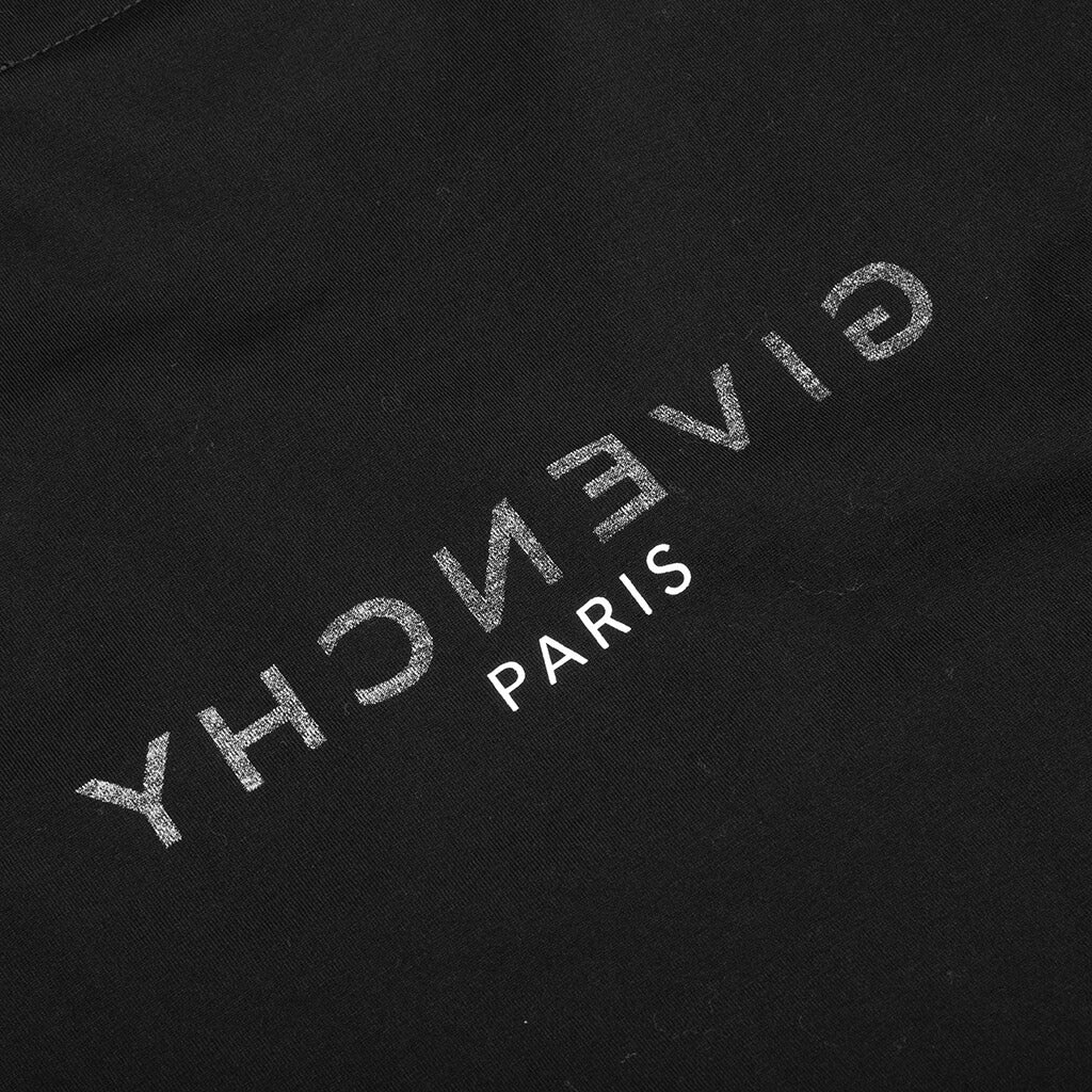 Slim Fit Reverse Print T Shirt Black