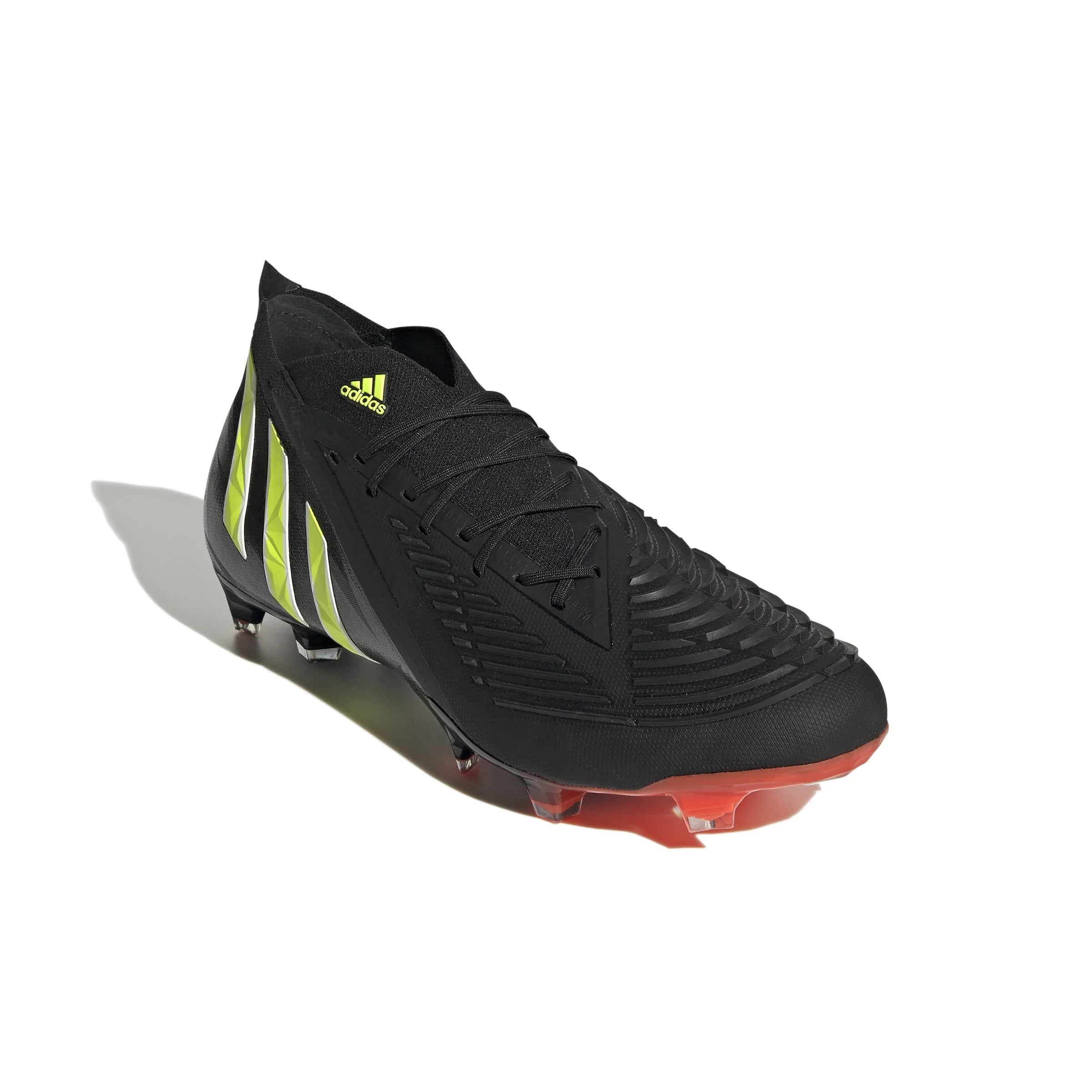 adidas Predator Edge1 FG Firm Ground Boots Black Solar Yellow Solar Red
