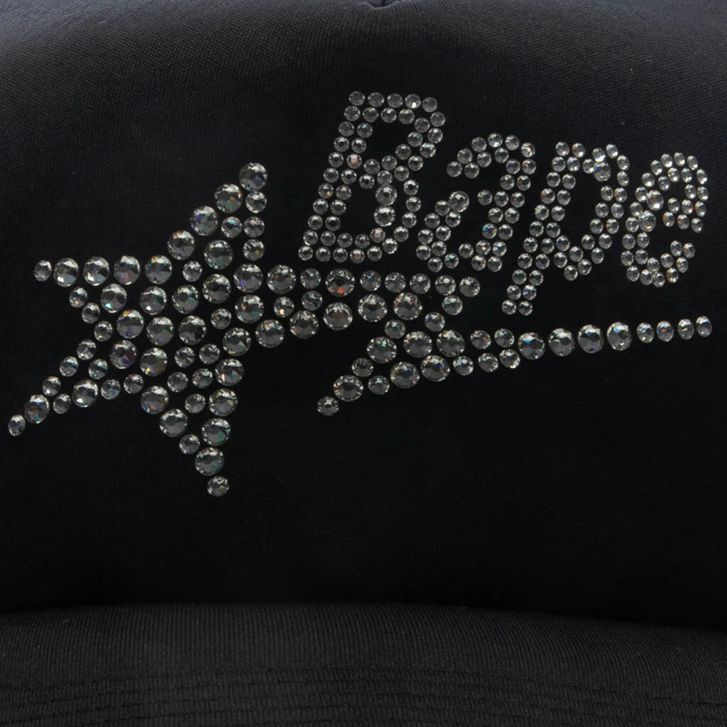 Womens Crystal Stone Bape STA Logo Mesh Cap Black