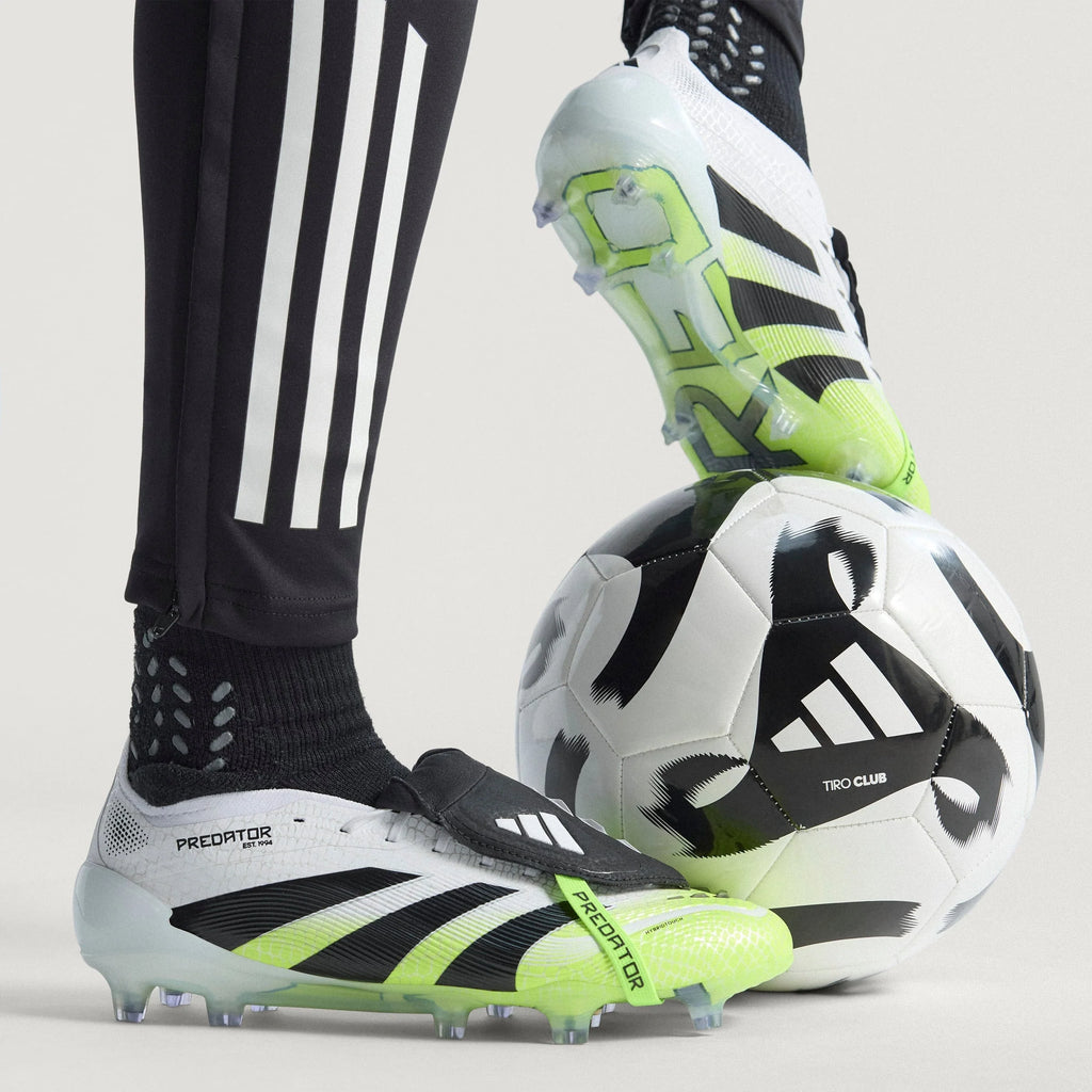adidas Predator Elite Fold Over Tongue Firm Ground Soccer Cleats Cloud White Black Lucid Lemon