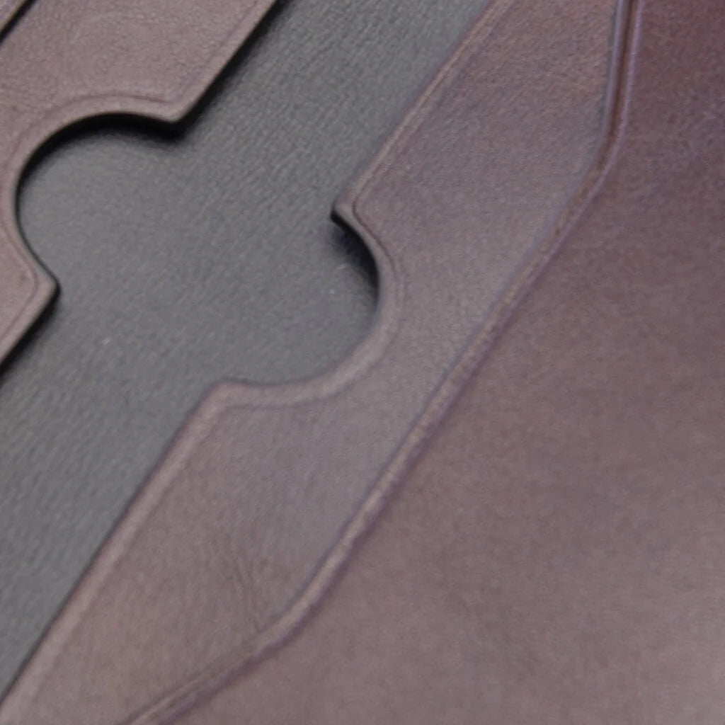 Folded Leather Wallet Dark Brown