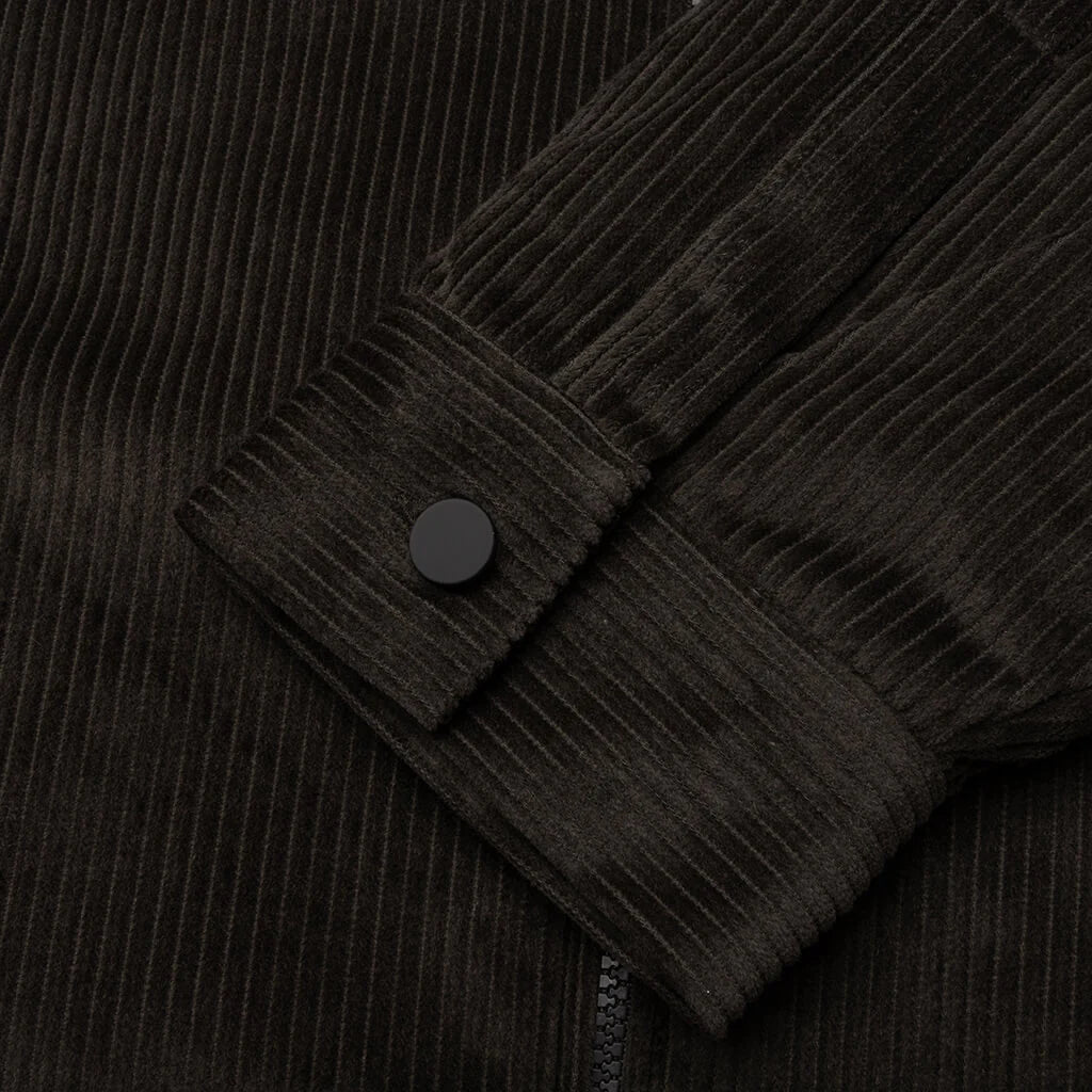 Corduroy Shirt Jacket Off Black