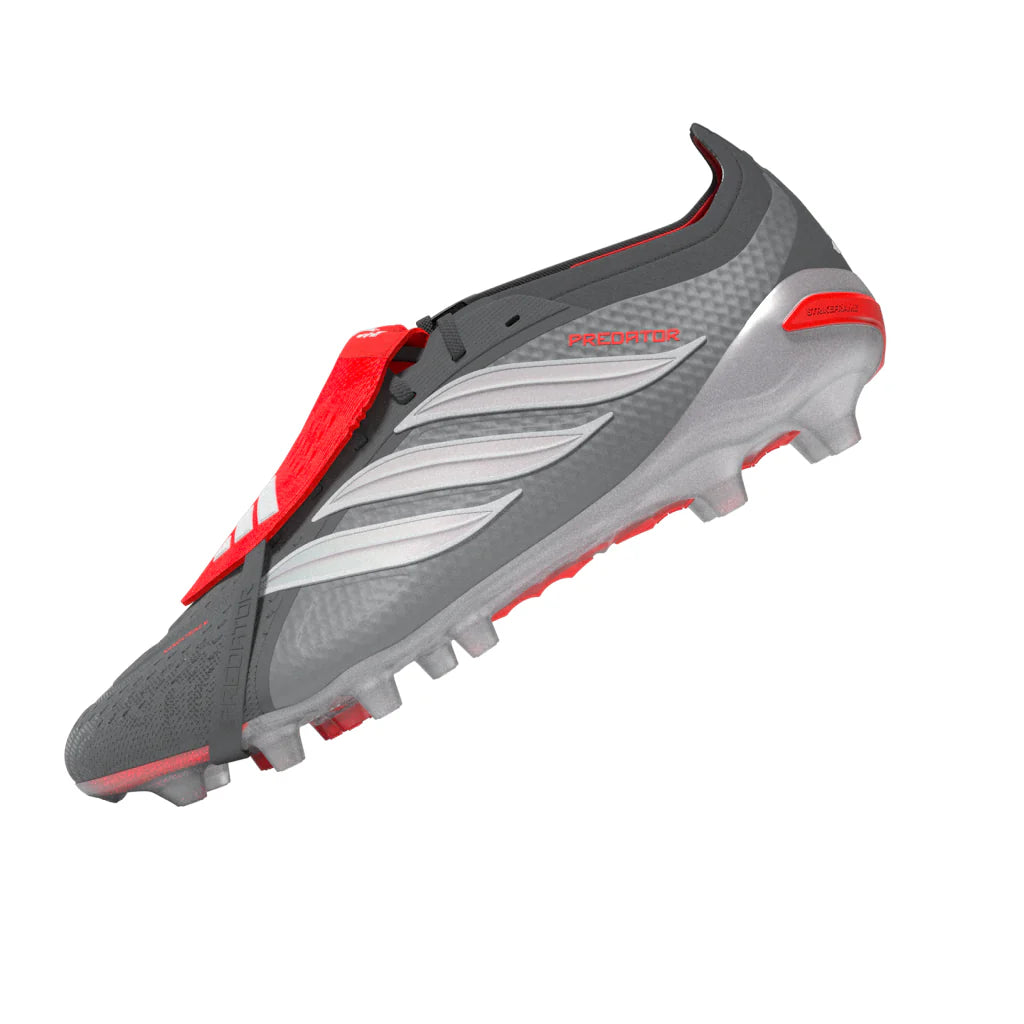 adidas Predator Elite Fold Over Tongue AG Mens Soccer Cleats Grey Red