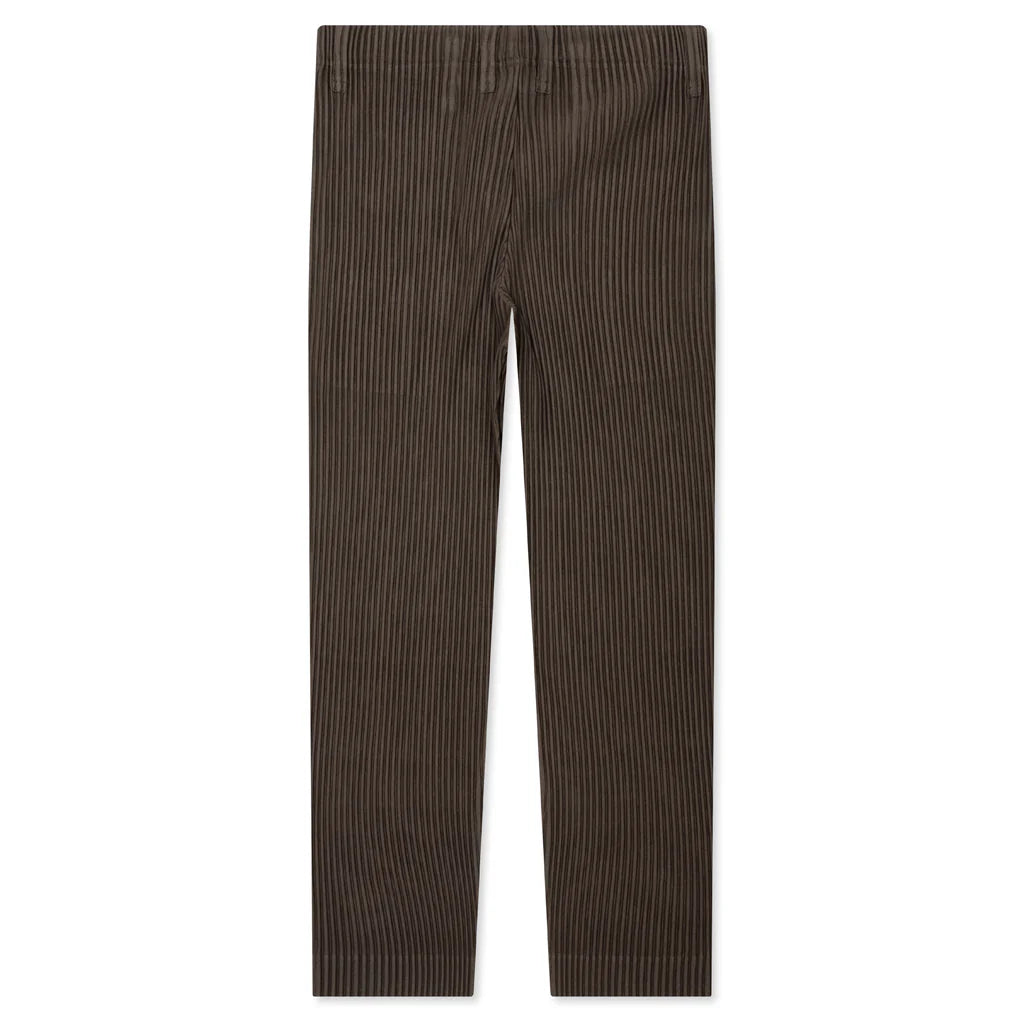 Tailored Pleats Pants Dark Khaki