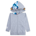 Kids Milo Shark Zip Double Hoodie Gray